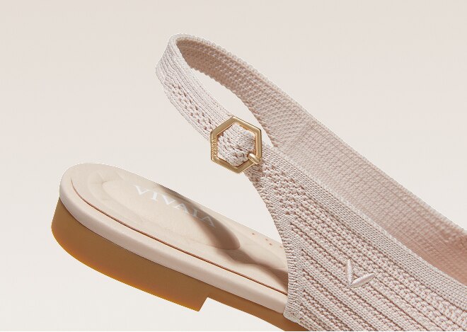 VIVAIA メッシュスリングバックサンダル ベージュ VIVAIA メッシュスリングバックサンダル ベージュ VIVAIA